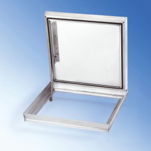 GRĪDAS LŪKA ALUMĪNIJA 600X600MM AR EŅĢĒM UGUNSIZTURĪGA