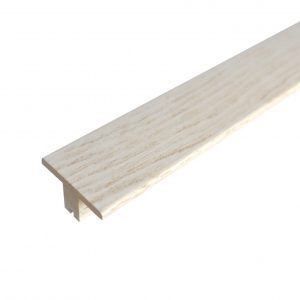 SKARVLIST T-PROFIL I UV-LACKAD VITLACKAD EK HÖJD 10MM 2000MM