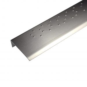 STAIR NOSING 50x30MM STAINLESS STEEL BRUSHED ELEVATED SURFACE 3000MM