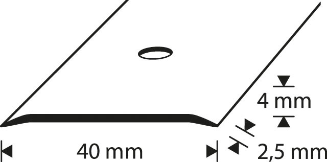 COVER STRIP 40MM GOLD ANODIZED SMOOTH 1000MM - Image 2