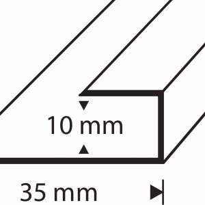 FINISHING PROFILE 35MM BRONZE ANODIZED GAP 10MM 2000MM