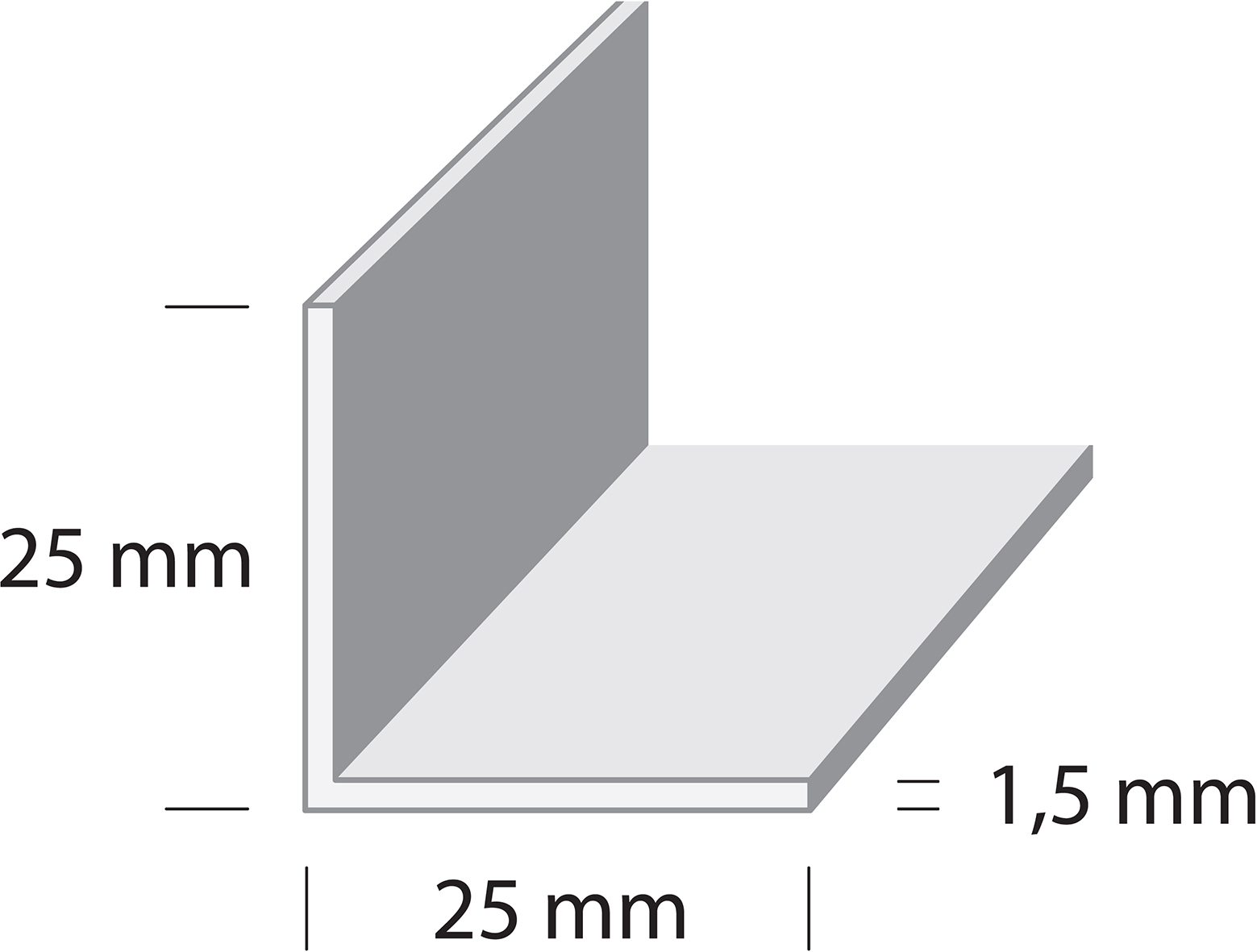 KULMALISTA 25X25X1 5MM MUSTA ALUMIINI 1000MM Duuri Oy KULMALISTA 25X25X1 5MM MUSTA ALUMIINI 1000MM Duuri Oy