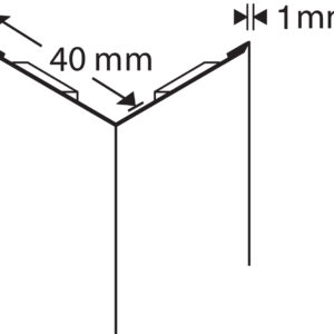 SELF ADHESIVE CORNER PROTECTION PROFILE 40X40MM POLISHED STAINLESS STEEL 3000MM