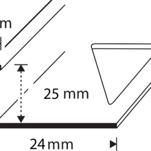FINISHING PROFILE FOR TILES 25MM ALUMINIUM 2500MM