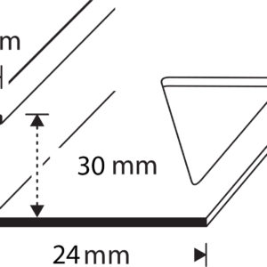 FINISHING PROFILE FOR TILES 30MM ALUMINIUM 2500MM