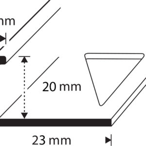 FINISHING PROFILE FOR TILES 20MM BRASS 2500MM