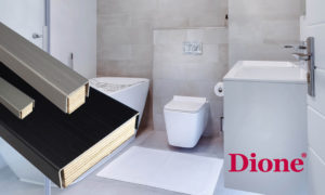 Aluminum waterproofing thresholds in novelty colors CBL and NG