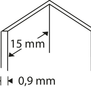 INNER CORNER PROTECTION PROFILE 15X15MM WHITE PLASTIC 2700MM