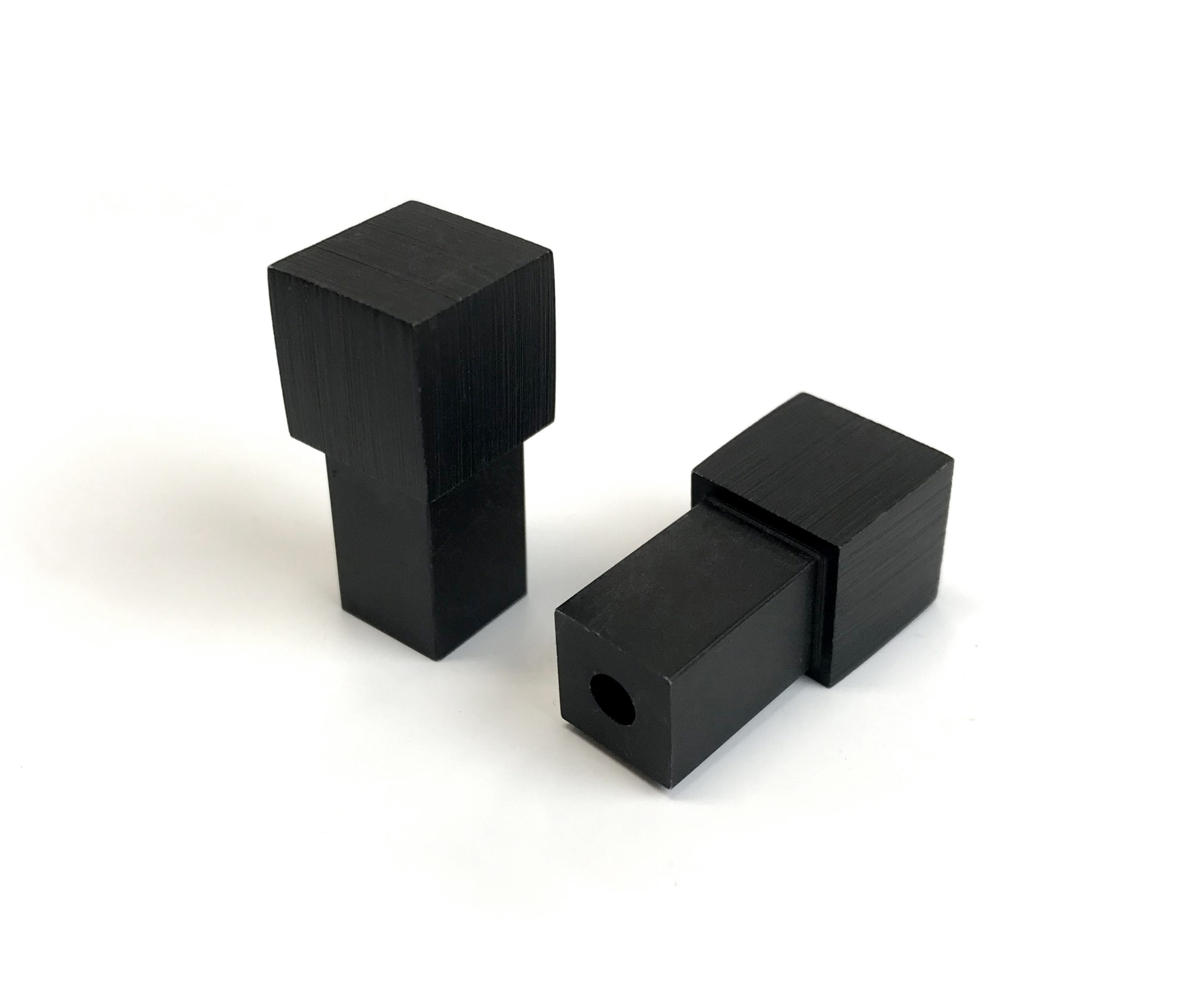 SQUARE CORNER PIECE 10MM CARBON BLACK ALUMINIUM FOR INNER AND OUTER CORNERS