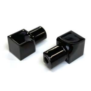 INNER CORNER PIECE 10MM BLACK ALUMINIUM ROUND