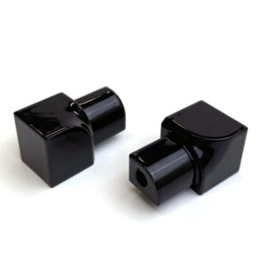 INNER CORNER PIECE 12MM BLACK ALUMINIUM ROUND