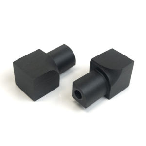 INNER CORNER PIECE 10MM CARBON BLACK ALUMINIUM ROUND