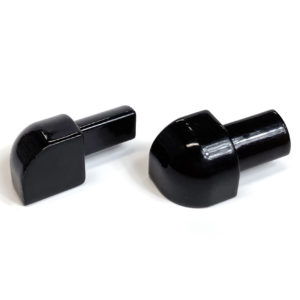 OUTER CORNER PIECE 8MM BLACK ALUMINIUM ROUND