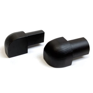 OUTER CORNER PIECE 10MM CARBON BLACK ALUMINIUM ROUND