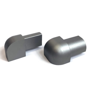 OUTER CORNER PIECE 12MM TITAN ALUMINIUM ROUND