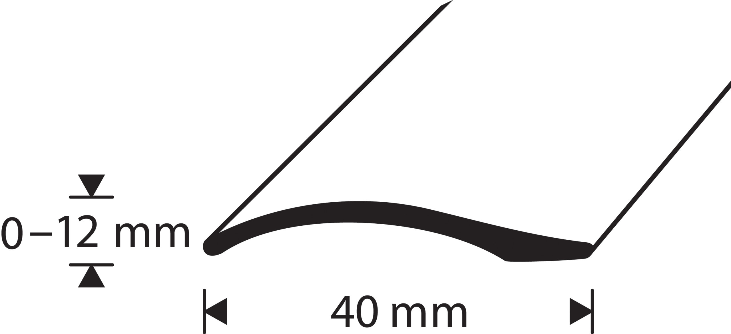 SELF-ADHESIVE EDGETRIM 40MM REAL OAK FOR HEIGHTS OF 0-12MM SMOOTH 1000MM - Image 2