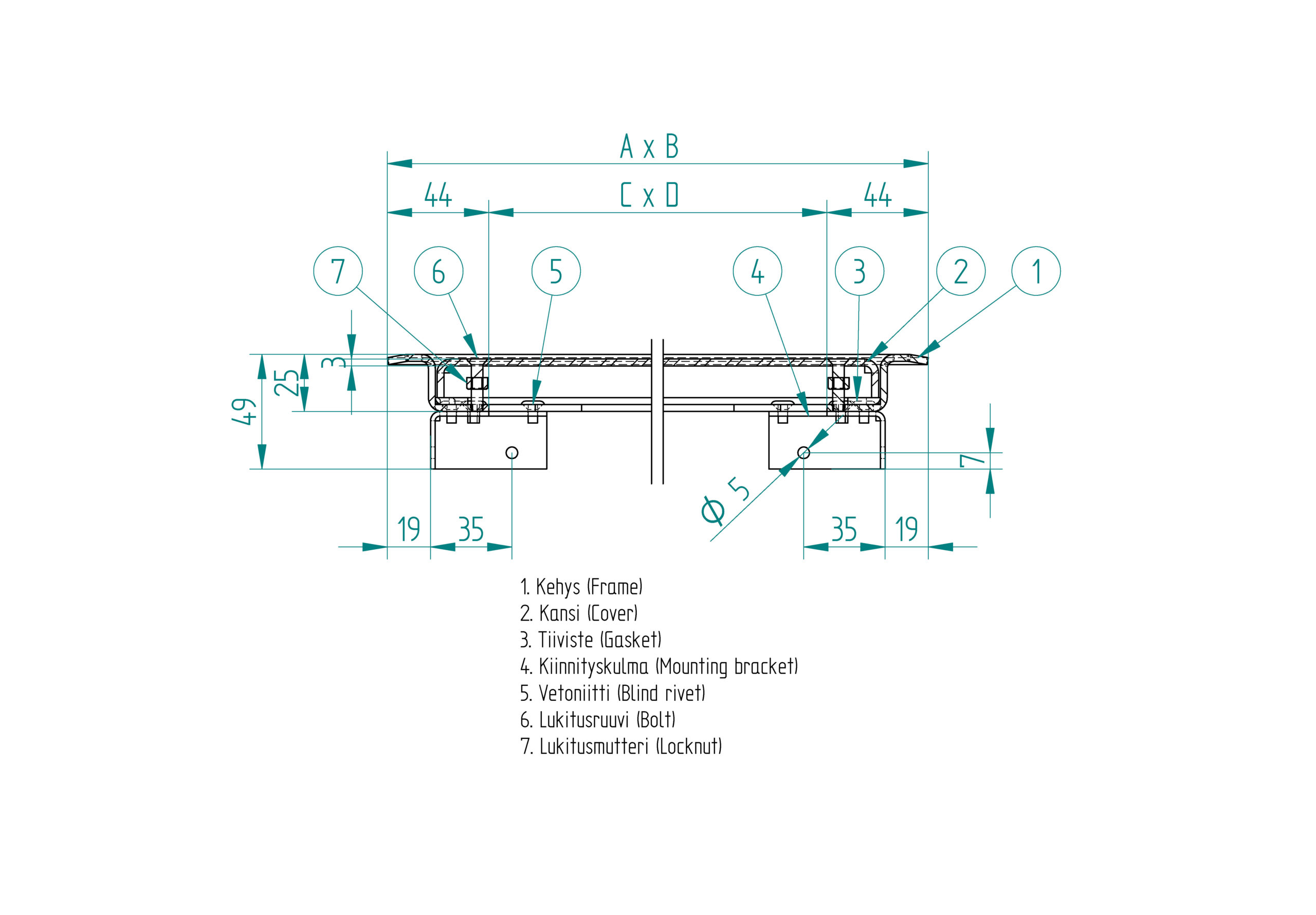 FLOOR HATCH 400X400MM STAINLESS STEEL - Image 2