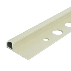 TILE TRIM 10MM WHITE SAND RUSTIC ALUMINIUM ROUND 2700MM