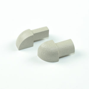 OUTER CORNER PIECE 10MM WHITE SAND RUSTIC ALUMINIUM ROUND