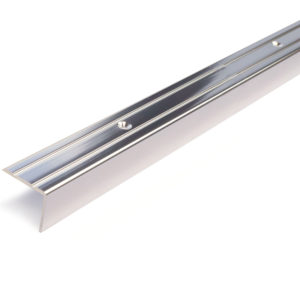 STAIR NOSING 25x20MM CHROME ANODIZED GRILLED 2000MM