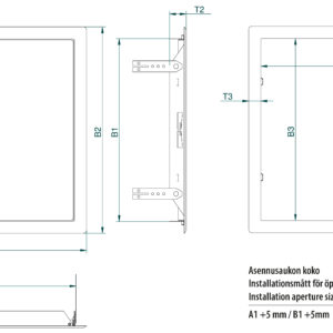 ACH-TARKASTUSLUUKKU 800X800MM VALKOINEN RAL9016