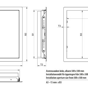 FR30-PALOLUUKKU 400X200MM EI30 VALKOINEN RAL9016