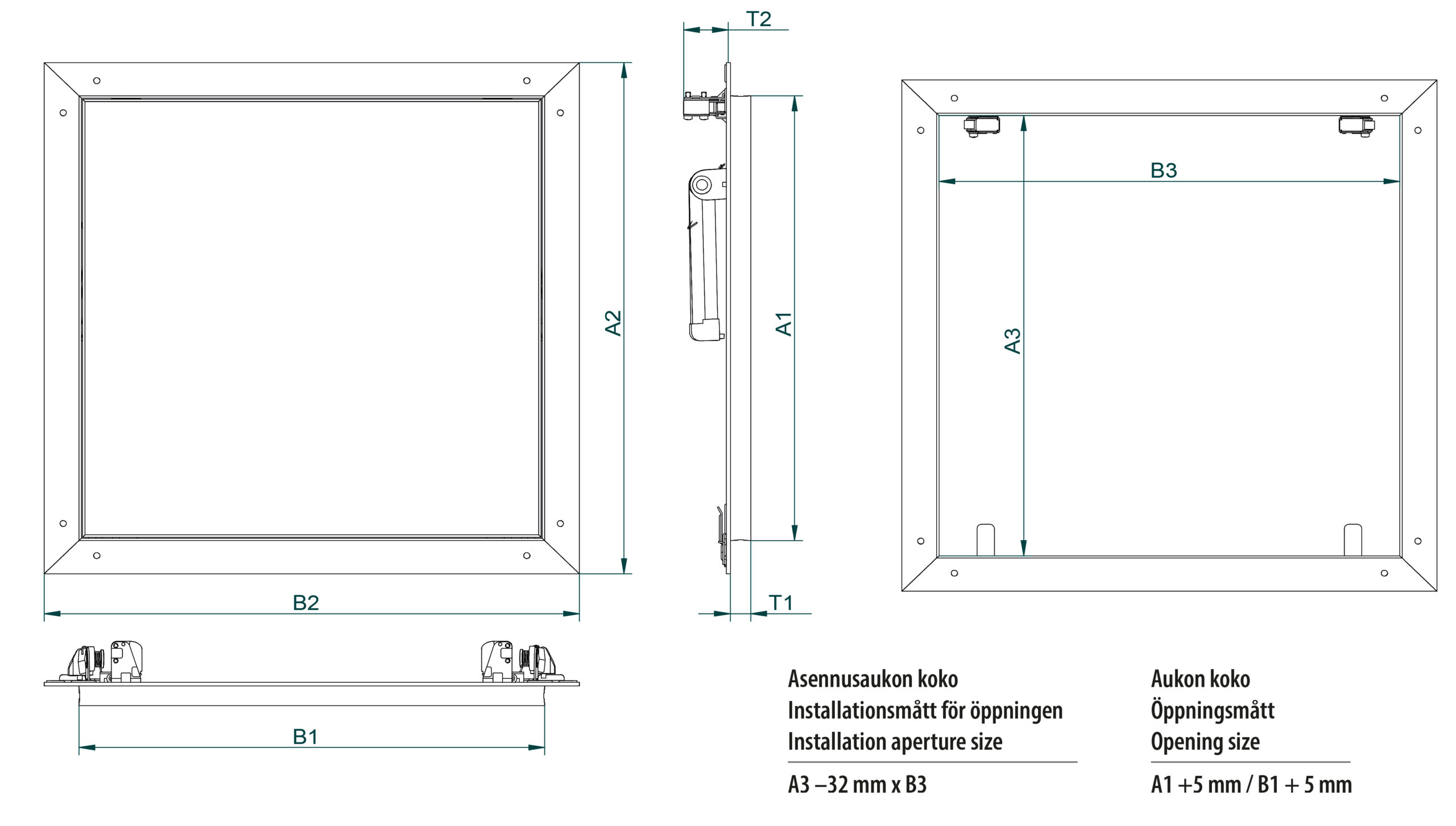 HSL-ACCESS PANEL WITH GYPSUM BOARD 600X600MM - Image 2