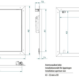 HSL21-ACCESS PANEL WITH DOUBLE GYPSUM BOARD 300X300MM