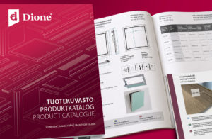 Dione Product Catalogue 2026 cover and inside spread